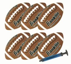 Franklin OFFICIAL SIZE GRIP RITE® FOOTBALL 6 PACK