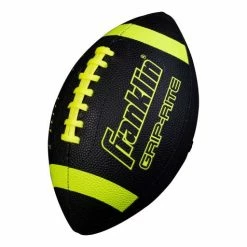 FRANKLIN GRIP-RITE® JUNIOR SIZE FOOTBALL BLACK/OPTIC YELLOW